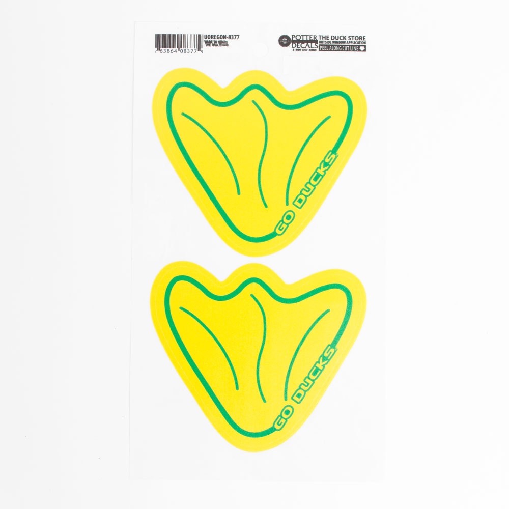 Ducks Spirit, Potter Decals, Yellow, Decal - Outside Application, Home & Auto, Duck Feet, 2 set, 16749